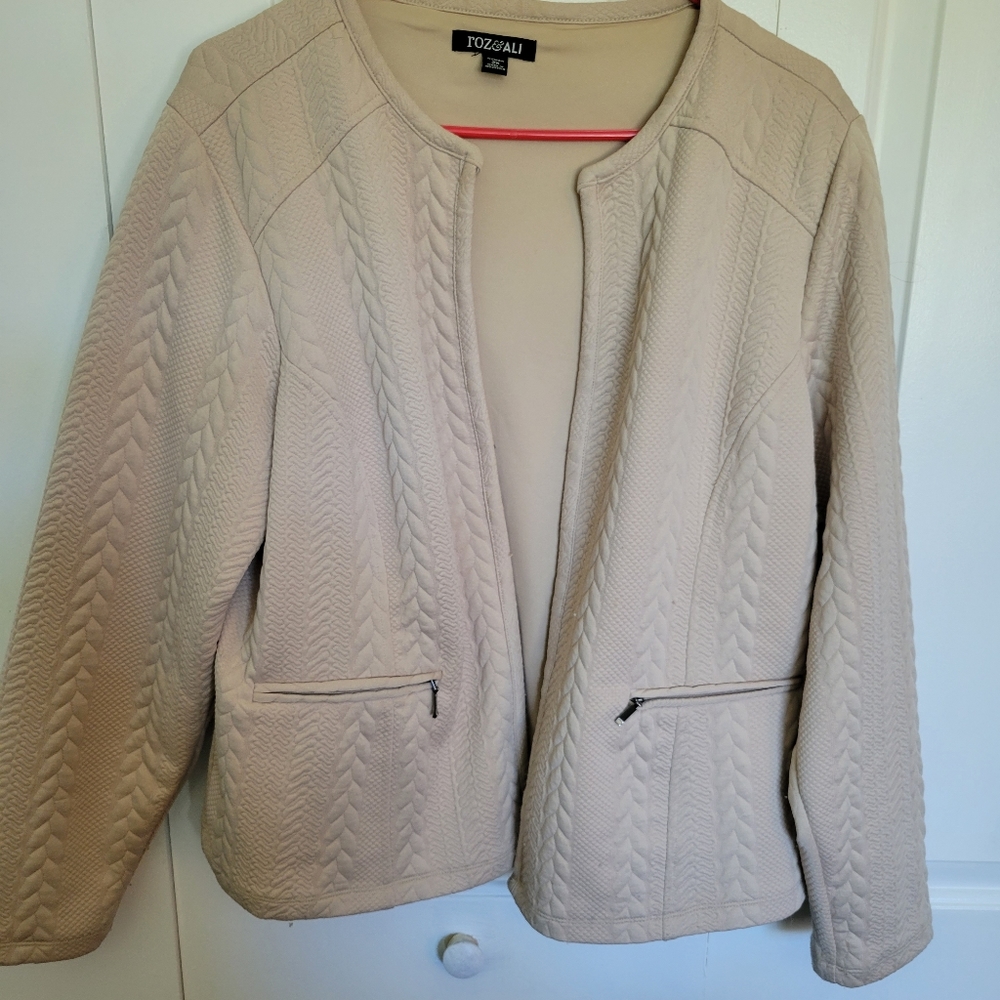 Tan soft blazer 2x
